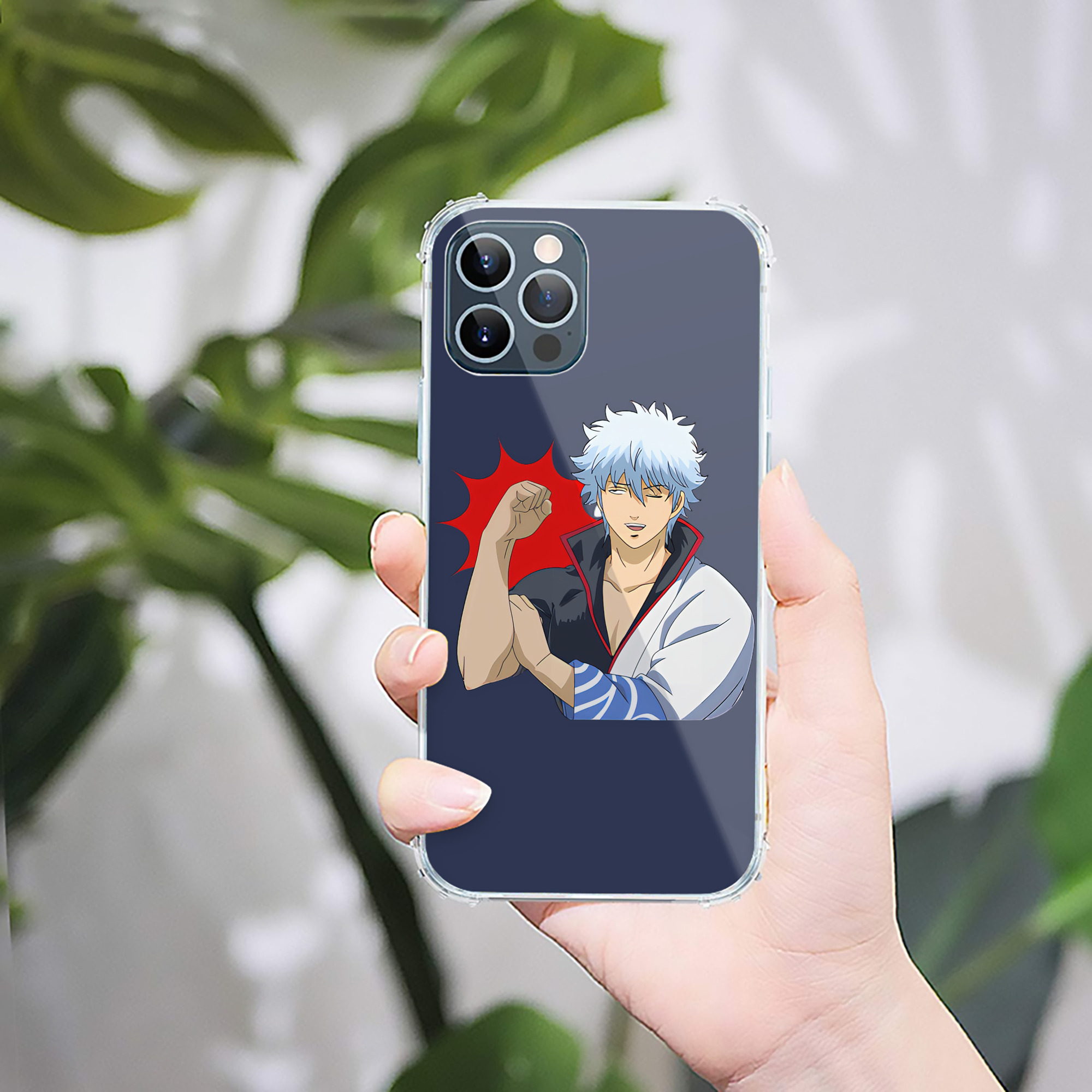 （画像用） ぎんたま 坂田銀時（さかたぎんとき） 神楽 志村新八（しむら しんぱち） GINTAMA Sakata Gintoki Kagura Shimura Shinpachi 【iPhone 12シリーズ対応】透明スマホケース（クリアソフトケース）